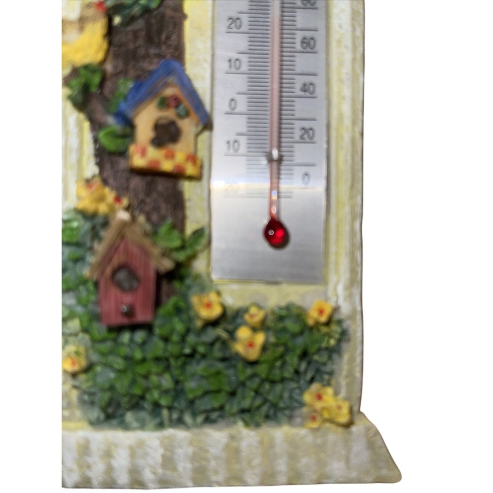Vintage Thermometer, Birds Houses, Birds Floral Indoor Thermometer. - Picture 8 of 12